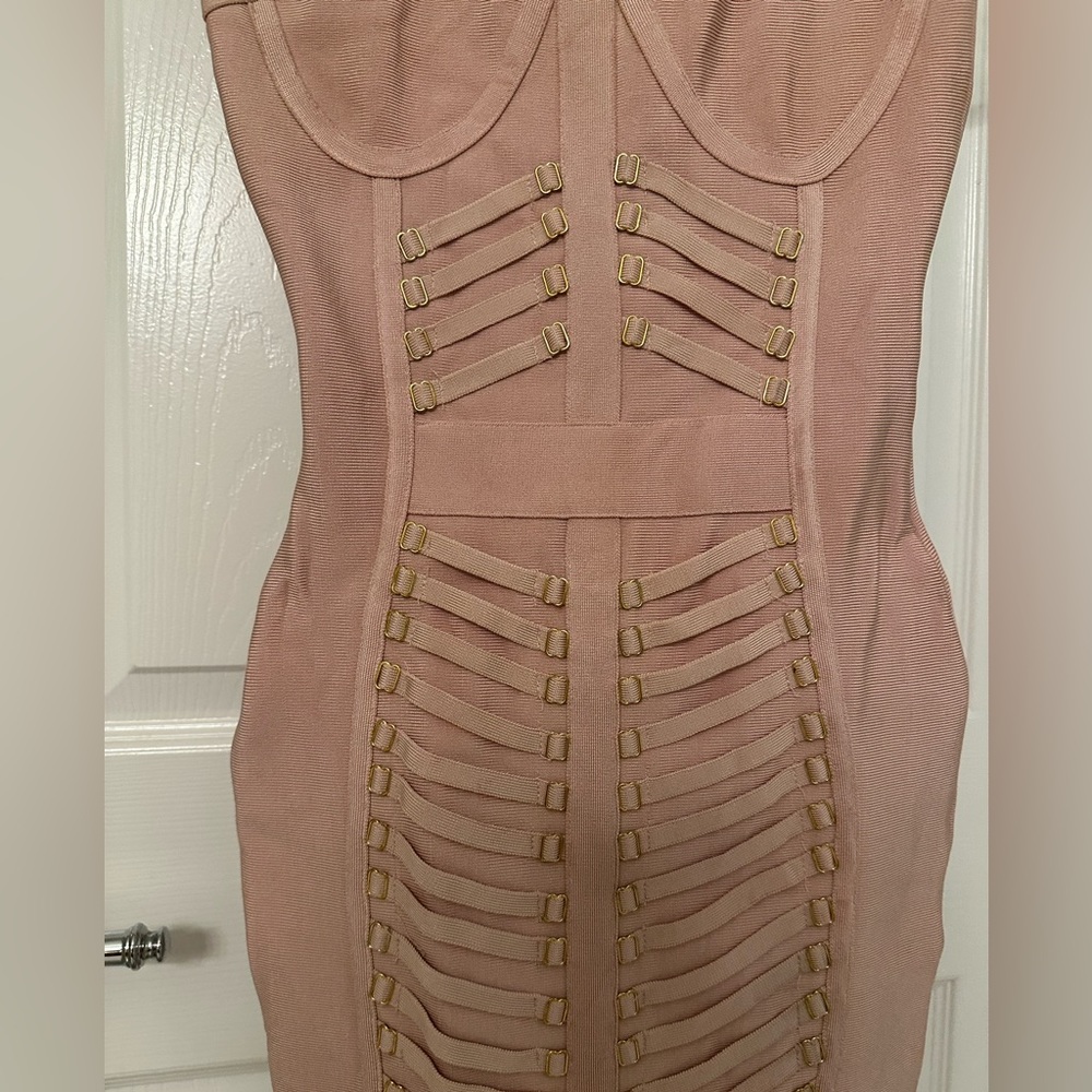 Blush Pink Bandage Dress: Size Small
